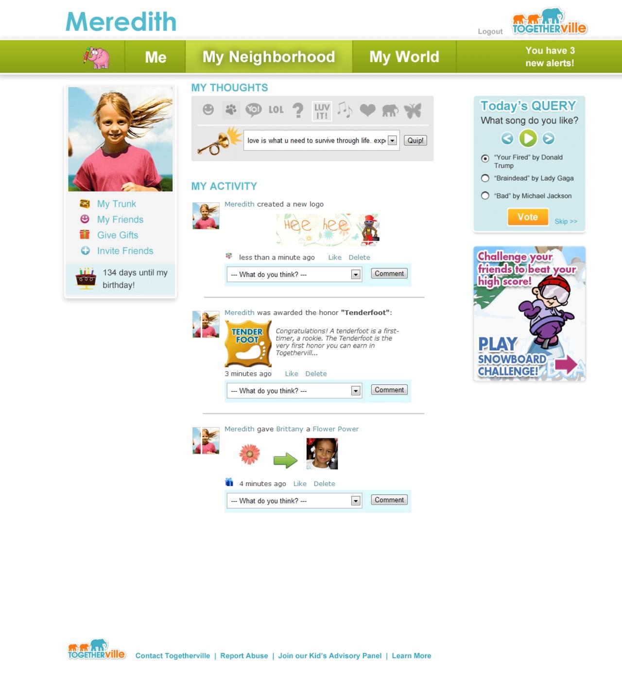 The Kids home page