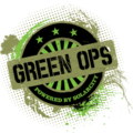 GreenOps logo in revolutionary aesthetic